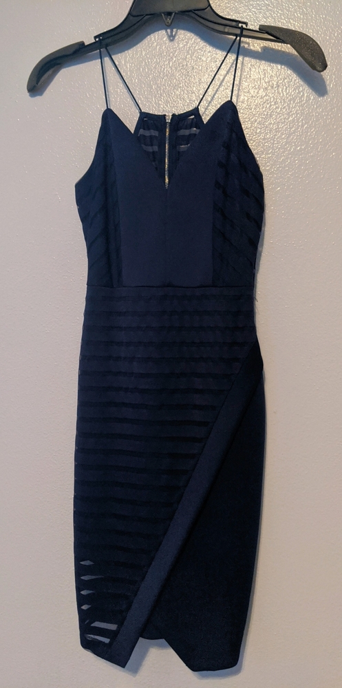 Sexy Navy Blue Body Con Dress